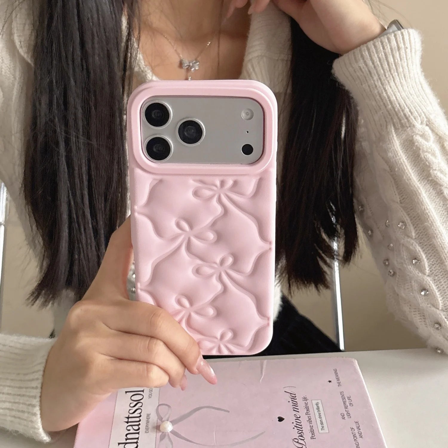 Cute 3D Bow Silicone Phone Cases for iPhone 13 14 15 16 17 Pro Pro Max Plus Soft Shockproof Protective Cover Cute Stylish Design